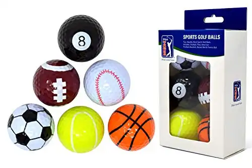 Einzigartige Fun-Sport-Golfbälle (6er Set)