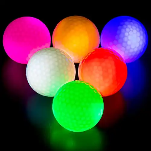 Bunte LED-Golfbälle für die Nacht