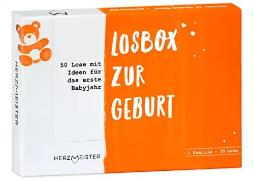 Losbox zur Geburt (50 Lose mit vielen Ideen)