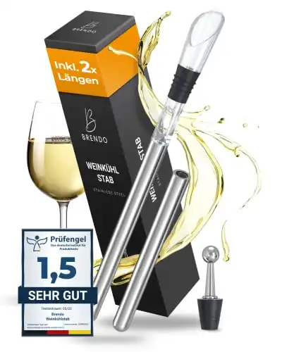 Premium Weinkühlstab (2 Stäbe + Ausgießer und Flaschenverschluss)