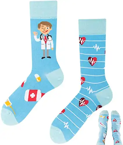Lustige Socken mit Medizin Motiv