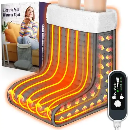 Elektrischer Fußwärmer mit 4 Timern und 6 Temperaturstufen