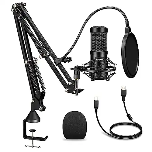 USB-Mikrofon (192kHZ / 24bit Podcast-Mikrofonset)