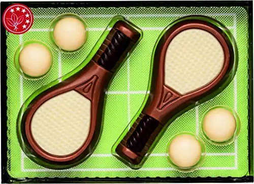 Geschenkpackung Tennis aus Schokolade