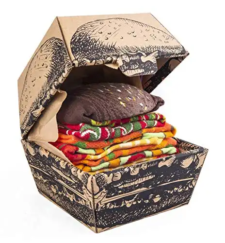 Lustige Vegan-Burger-Box für Socken
