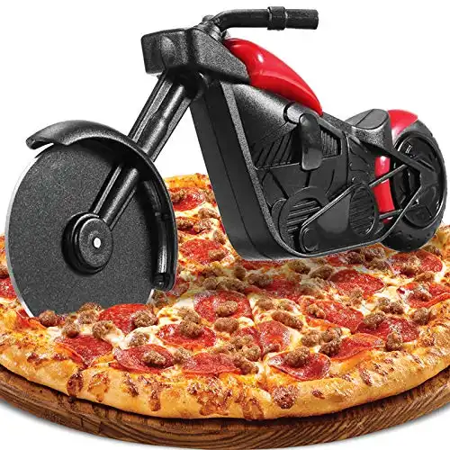 Lustiger Motorrad Pizzaschneider