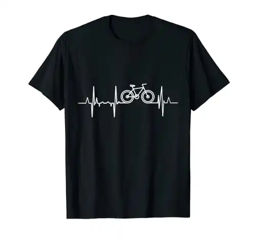T-Shirt Herzschlaglinie-Radsport