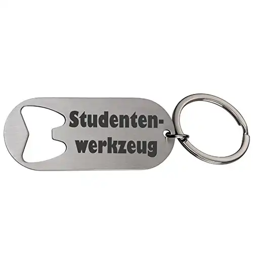 Schlüsselanhänger/Flaschenöffner mit Gravur “Studentenwerkzeug”