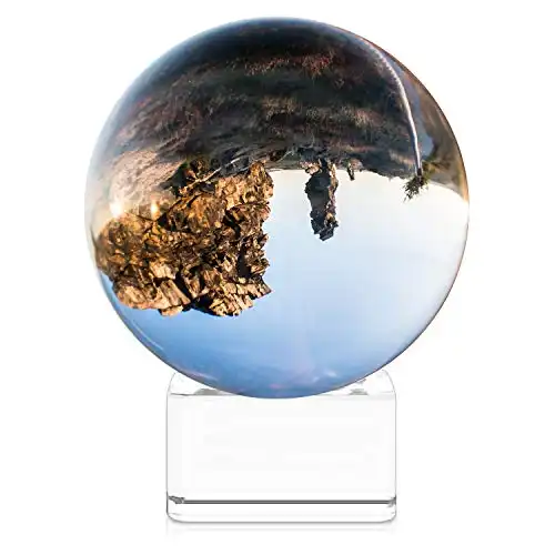 Glaskugel Fotografie aus K9 Glas mit Ständer (Ø 80mm)