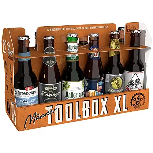KALEA 12er Bier Träger | 12 x 0,33l Bierspezialitäten von Privatbrauereien | Biergeschenk für alle Bierliebhaber | (1 Toolbox XL)
