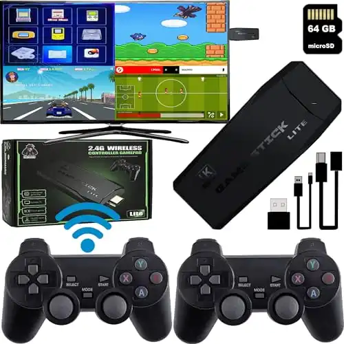 Retro-Spielkonsole (21000 Spiele, TV Stick, USB, Bluetooth, 9 Emulatoren)