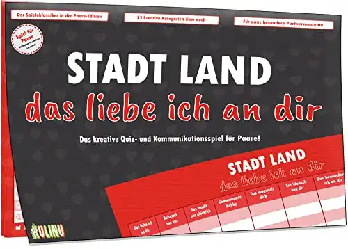 Stadt, Land, das Liebe ich an dir – Spiel für Paare  – 100% Made in Germany