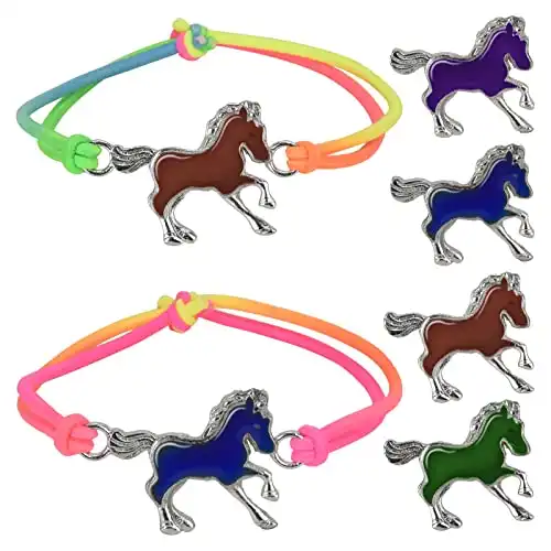 Pferde Armband in Regenbogenfarben (2er Set)