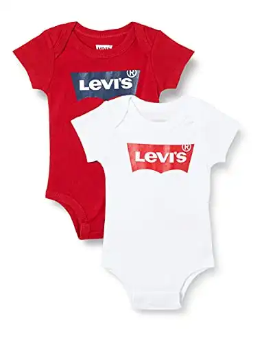 Levi's Kids Batwing 2pk bodysuit Unisex Baby Weiß 0-6 Monate