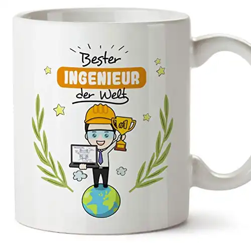 MUGFFINS Tasse/Becher Ingenieur (Beste der Welt) - Lustige und Originelle Ingenieurwissenschaften Geschenke