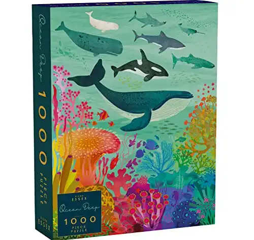 Elena Essex Puzzle 1000 Teile - Ocean Deep | Puzzle Erwachsene | Puzzel | Puzzle 1000 | Buntes Ozean Korallenriff Cooles Wal Hai Puzzle | puzzlegröße 70 x 50 cm