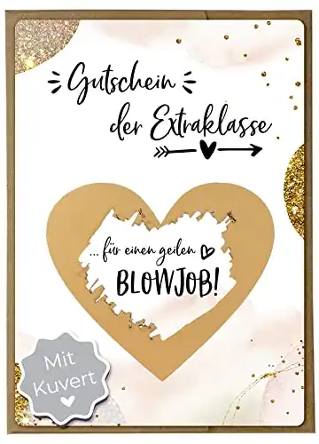 Joli Coon Valentinstag Karte für Ihn mit Kuvert - Gutschein der Extraklasse