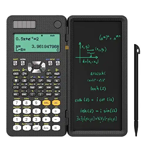 NEWYES Scientific Taschenrechner 417 Funktionen Engineering Calculator mit Schreibtafel und Stift für Studenten, Lehrer, Ingenieure, Technisch-Wissenschaftlich, Solar und Batterie Dual Stromversorgun...