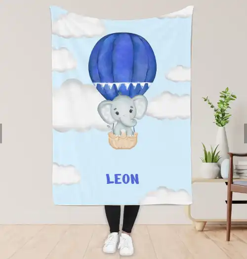 Personalisierte Decke mit Ballon